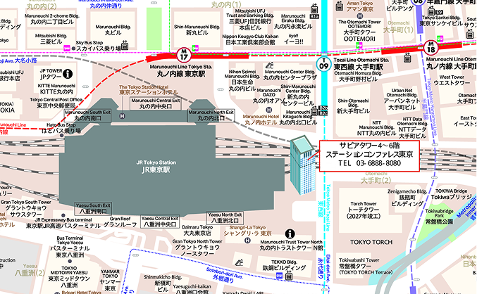 特別シンポジウム会場「ステーションコンファレンス東京」周辺地図